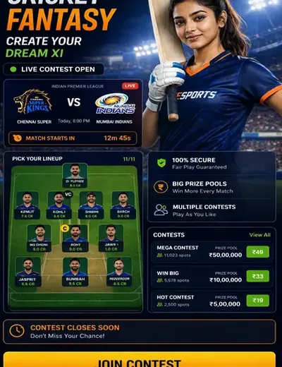 Wins (win s bet) fantasy cricket & matchday visual 3